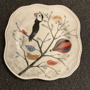 Rebecca Rebouche Anthropologie Curious Deciduous Side Plate “Proud Puffin”